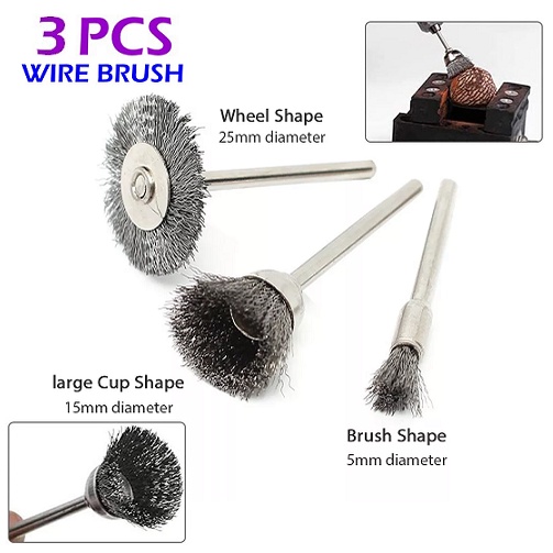 Jual Set 3 Pcs Sikat Kawat Brass Wire Brush Mini Grinder Gerinda Roda ...