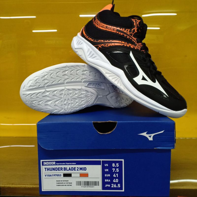 sepatu voli original mizuno thunder blade mid