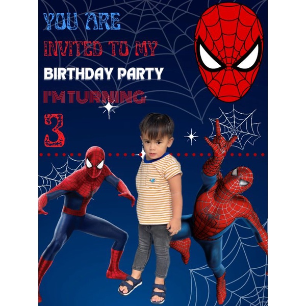 Jual Undangan ulang tahun tema spiderman | Shopee Indonesia
