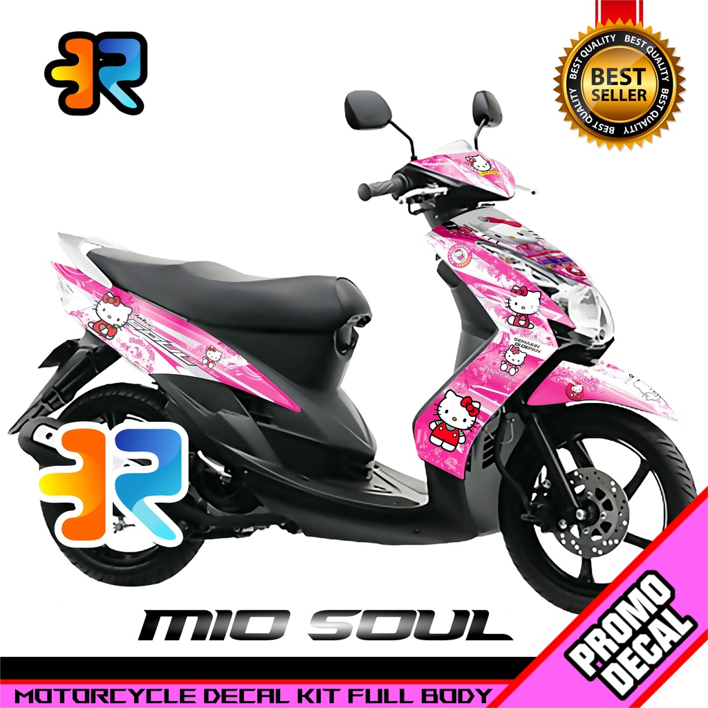 Jual Decal Motor Mio Soul Desain Hello Kitty Sticker Decal Full Body