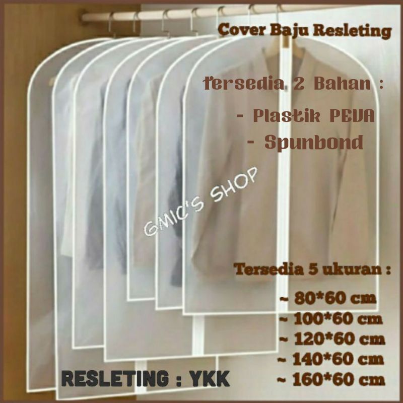 Jual Cover Resleting Pelindung Jas Baju Kemeja Gaun Gamis Anti Air Anti Debu Shopee Indonesia 0791