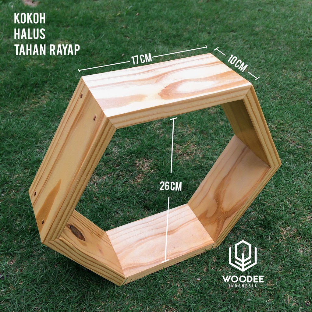 Jual Rak Dinding Heksagonal Segi Enam Minimalis Dekorasi Dinding Kamar ...
