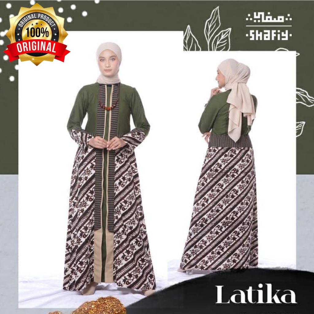 Jual Latika Gamis Batik Shafiy Original Modern Etnik Jumbo Kombinasi ...