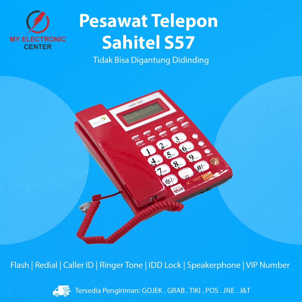 Jual Telepon Kabel Sahitel S57 | Telepon Rumah Kantor - RED | Shopee ...