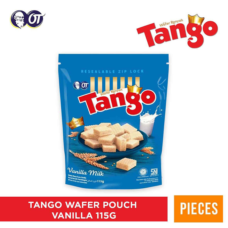 Jual TANGO Vanilla Milk Wafer - Wafer Kotak Rasa Susu Vanila 100g Pouch ...