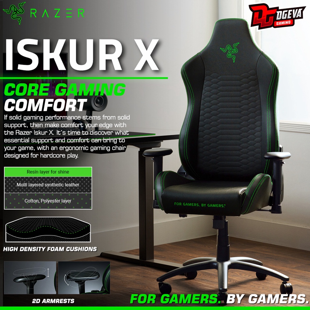 Jual Razer ISKUR X Black Edition Gaming Chair - Kursi Gaming Razer ...