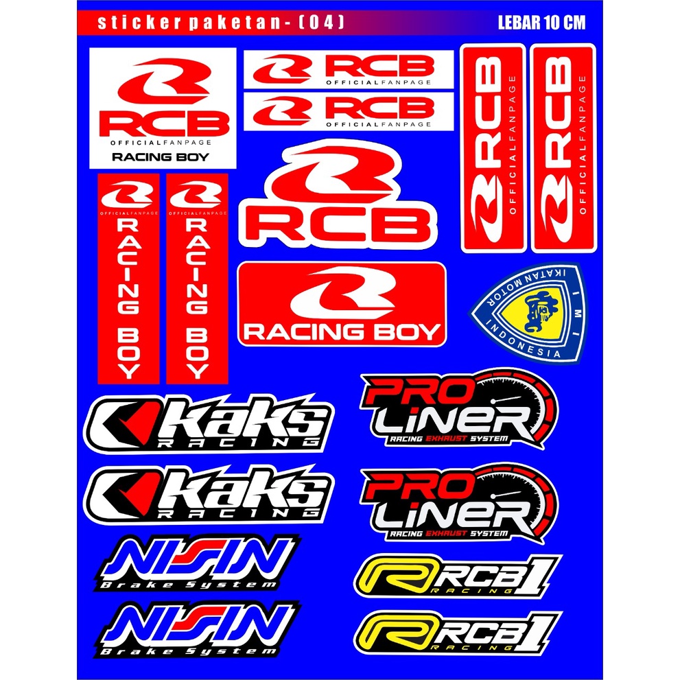 Jual Stiker Racing 1 pack isi 10-15 sticker / sticker racing ukuran ...