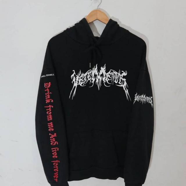 HOODIE VETEMENTS METAL PENTAGRAM TOTAL FXXCKING DARKNESS CHANYEOL EXO SWEATER