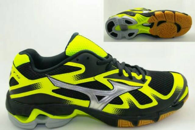 SEPATU VOLI MIZUNO WAVE BOLT 5 BLACK NEON YELLOW ORIGINAL