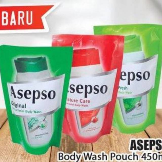 Jual Asepso Body Wash Sabun Cair Antiseptic Antibakteri Refill 450ml Shopee Indonesia