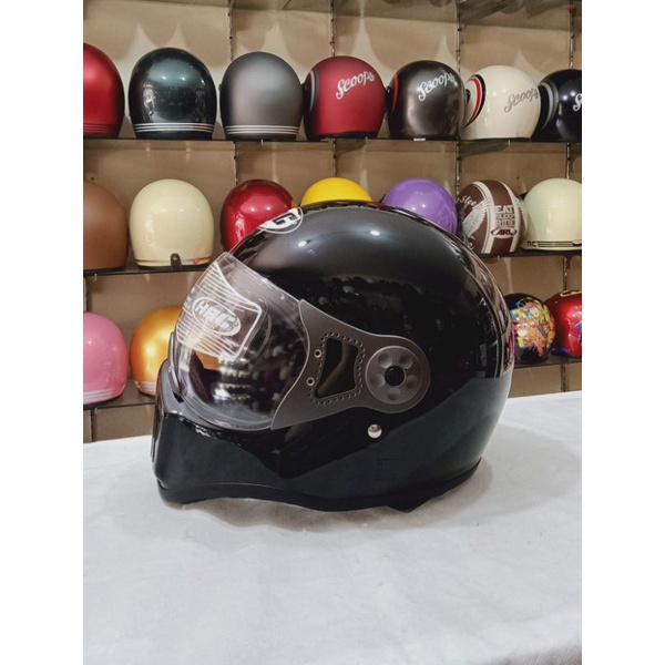 Jual Hbc Helm Cakil Kaca Pilot Warna Hitam Glossy Standar Keamanan Sni