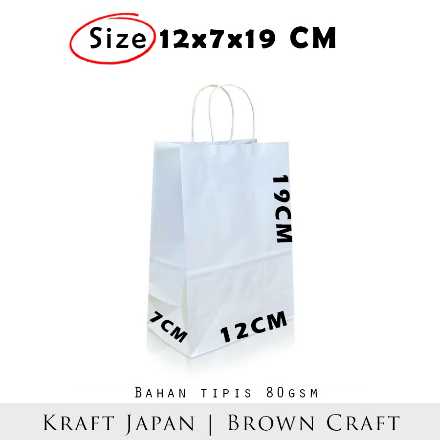 Jual Paper Bag Kado Mini Putih 11x7x19 Cm / Paper Bag Polos Warna Putih ...