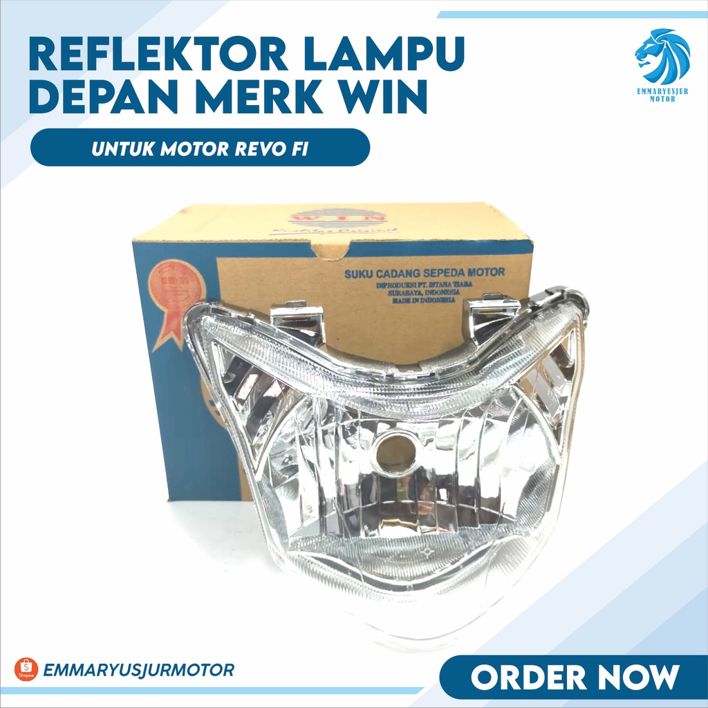 Jual Reflektor Lampu Depan Revo Fi Headlamp Motor Revo Fi Merk Win Shopee Indonesia