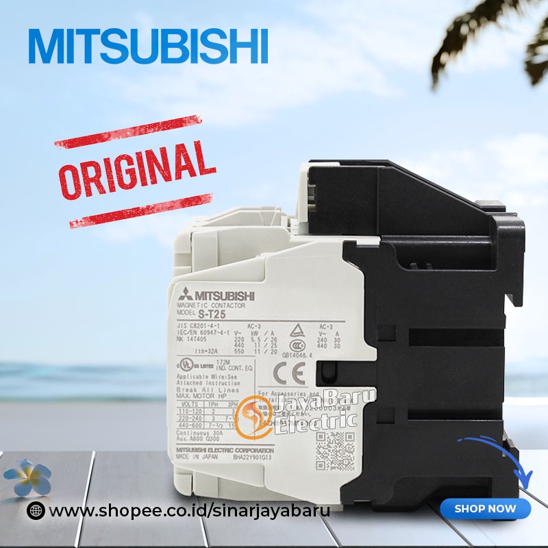Jual Kontaktor / Contactor Mitsubishi S-T25 ST25 110V 220V 380V AC Coil ...