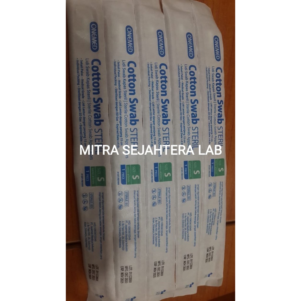 Jual Cotton Kayu Ulas sterile untuk microbiologi Onemed isi 100/box ...