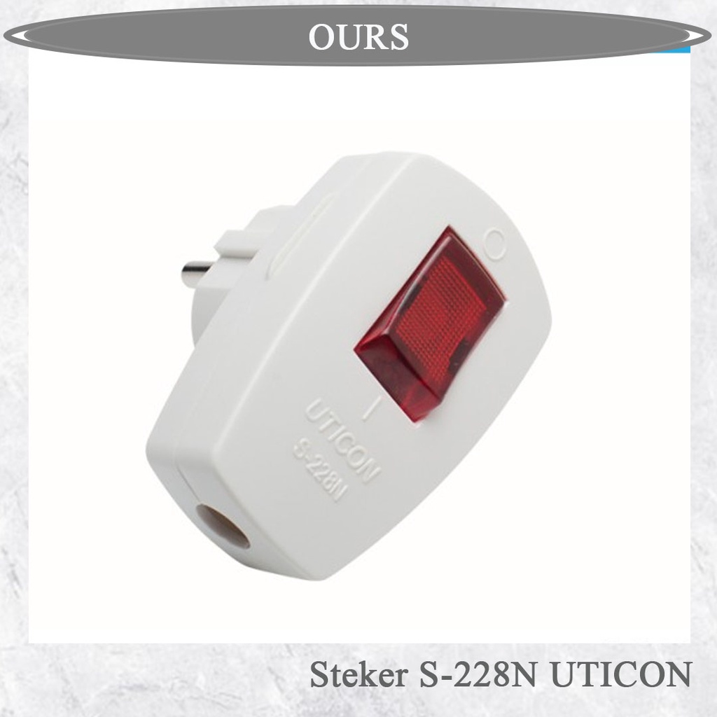 Jual Uticon S-228N Steker + Saklar Double-pole terminals cut-off switch ...