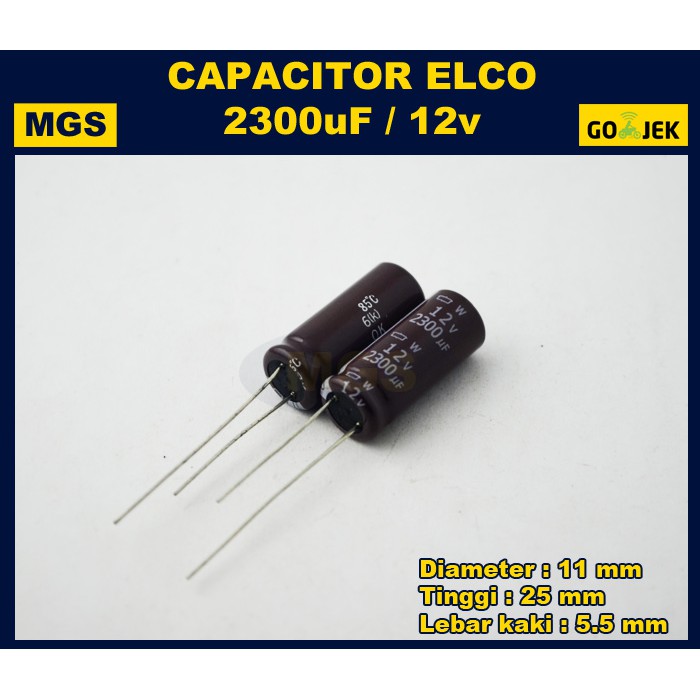 Jual 10Pcs Elco 2300uf 12v Kapasitor Elko 2300 uf 12 v Shopee Indonesia