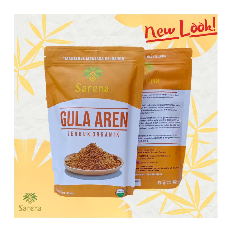 Jual Sarena Gula Aren Bubuk Organik 500 Gram Shopee Indonesia 7980