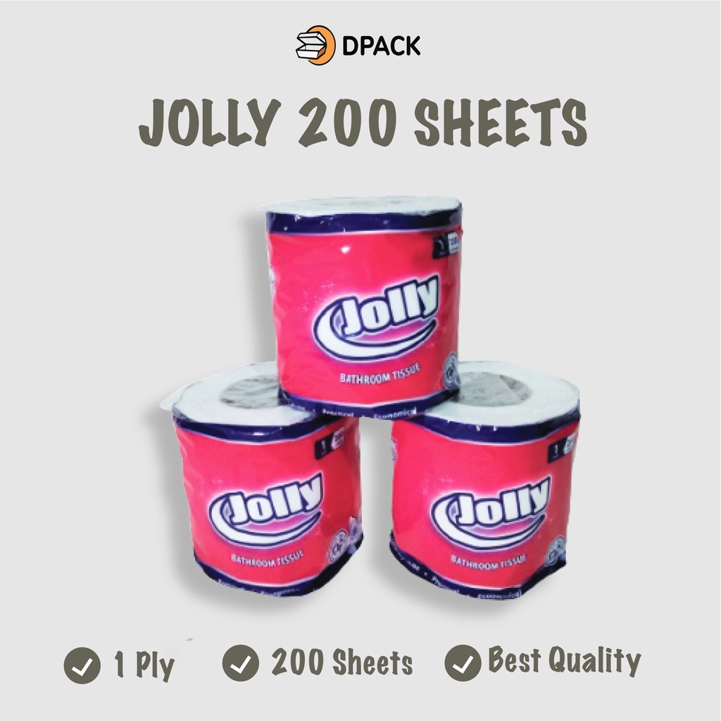 Jual TISU TISSUE JOLLY TOILET CORE 200 SHEETS / TISU TISSUE GULUNG ...
