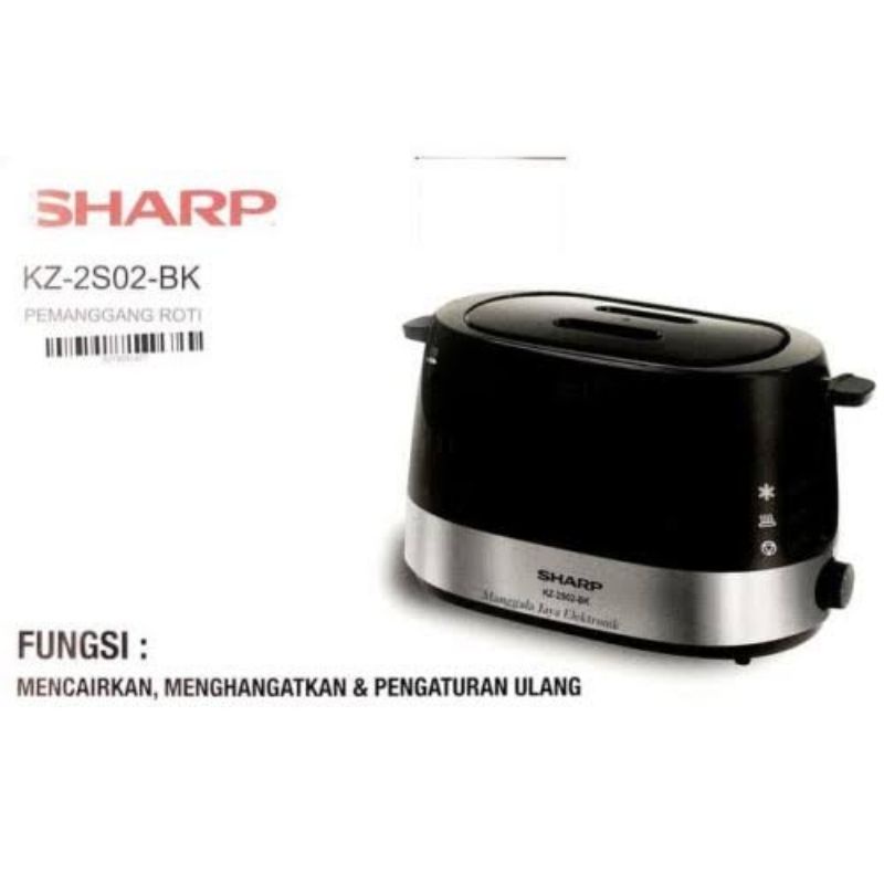 Jual SHARP KZ 2S02 BK Pop Up toaster Pemanggang Roti Sandwich KZ-2S02 ...
