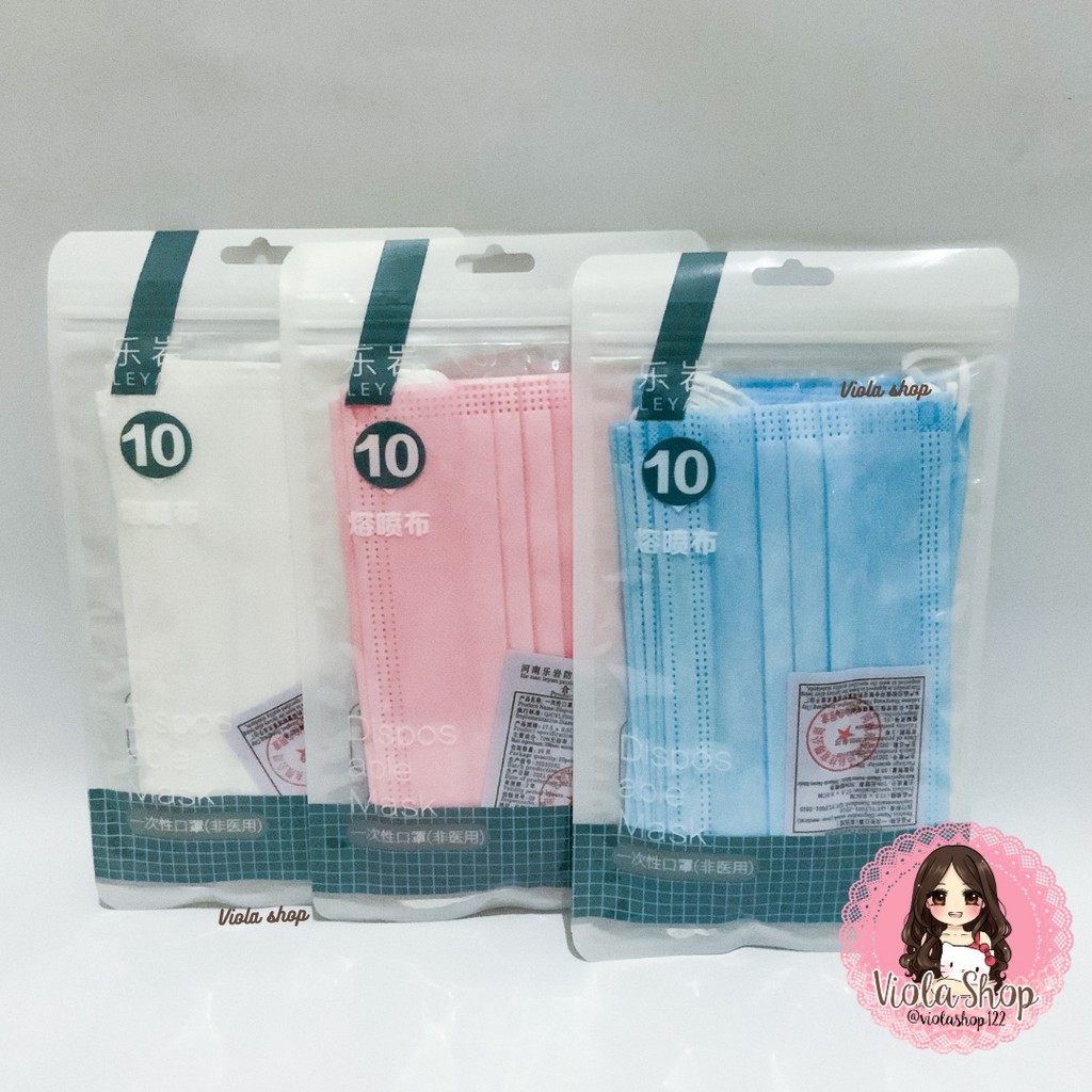 Jual Masker 3 ply polos dewasa isi 10 pcs | Shopee Indonesia