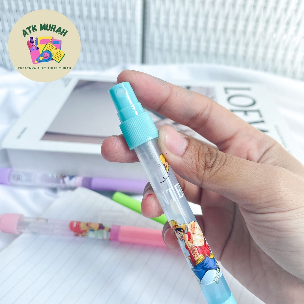 Jual Pulpen botol parfum anime One piece luffy zoro usopp alat tulis