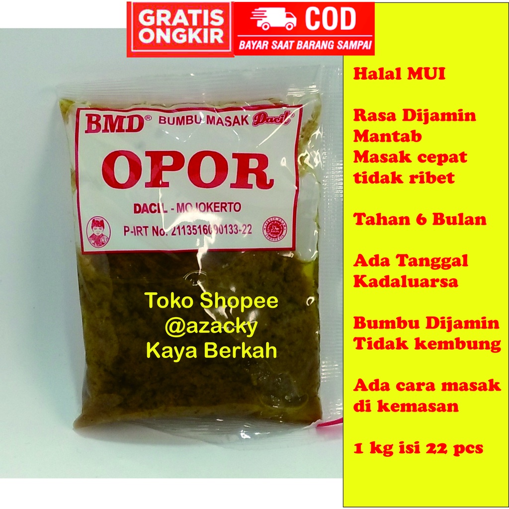 Jual Bumbu Opor Khas Lebaran Dari Bumbu Masak Instan Dacil Dijamin