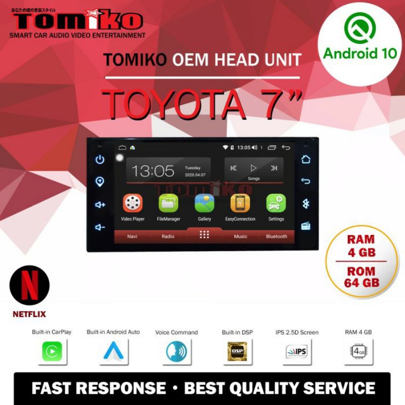 Jual Headunit Android Toyota Universal TOMIKO Layar 7 Inch | Shopee ...