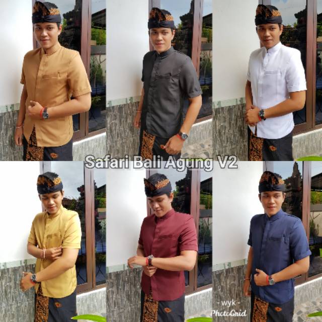 Jual Baju Safaribaju Koko Pakaian Adat Bali 100 Original Made In Bali Shopee Indonesia 