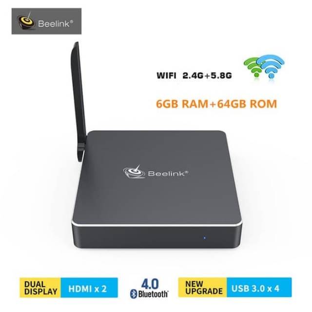 Mini PC Beelink AP34 PRO 6GB RAM 64GB ROM WIFI Antenna Metal Body 4xUSB Dual HDMI Windows 10 Bracket
