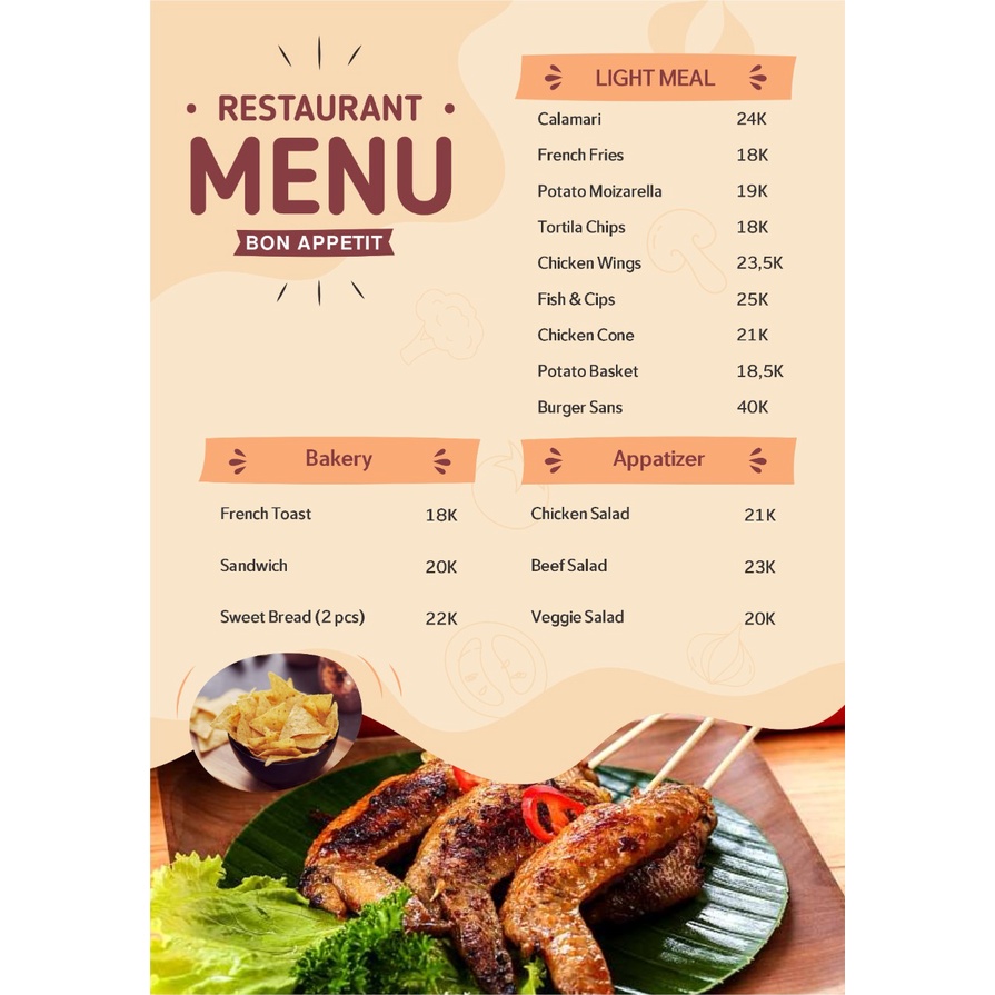 Jual Cetak Daftar Menu / Menu Resto | Shopee Indonesia