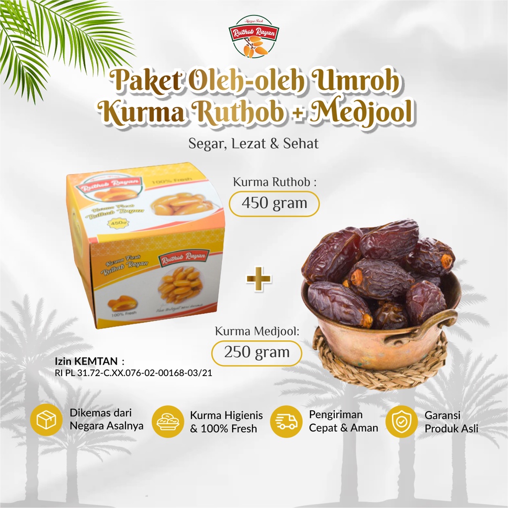 Jual Ruthob Rayan - Paket Umroh Ruthob 450 Gram Dan Medjool 250 Gram ...