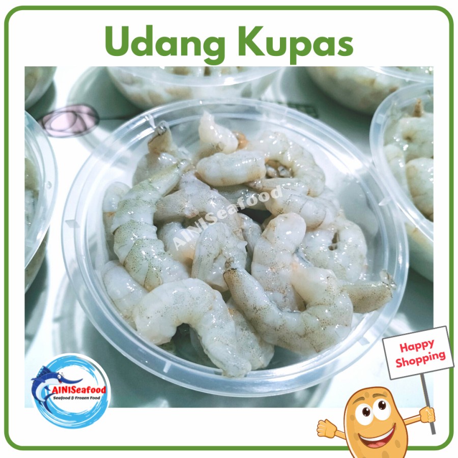 Jual Udang Vaname Vanami Kupas Bersih Pud Segar Peeled Shrimp Seafood