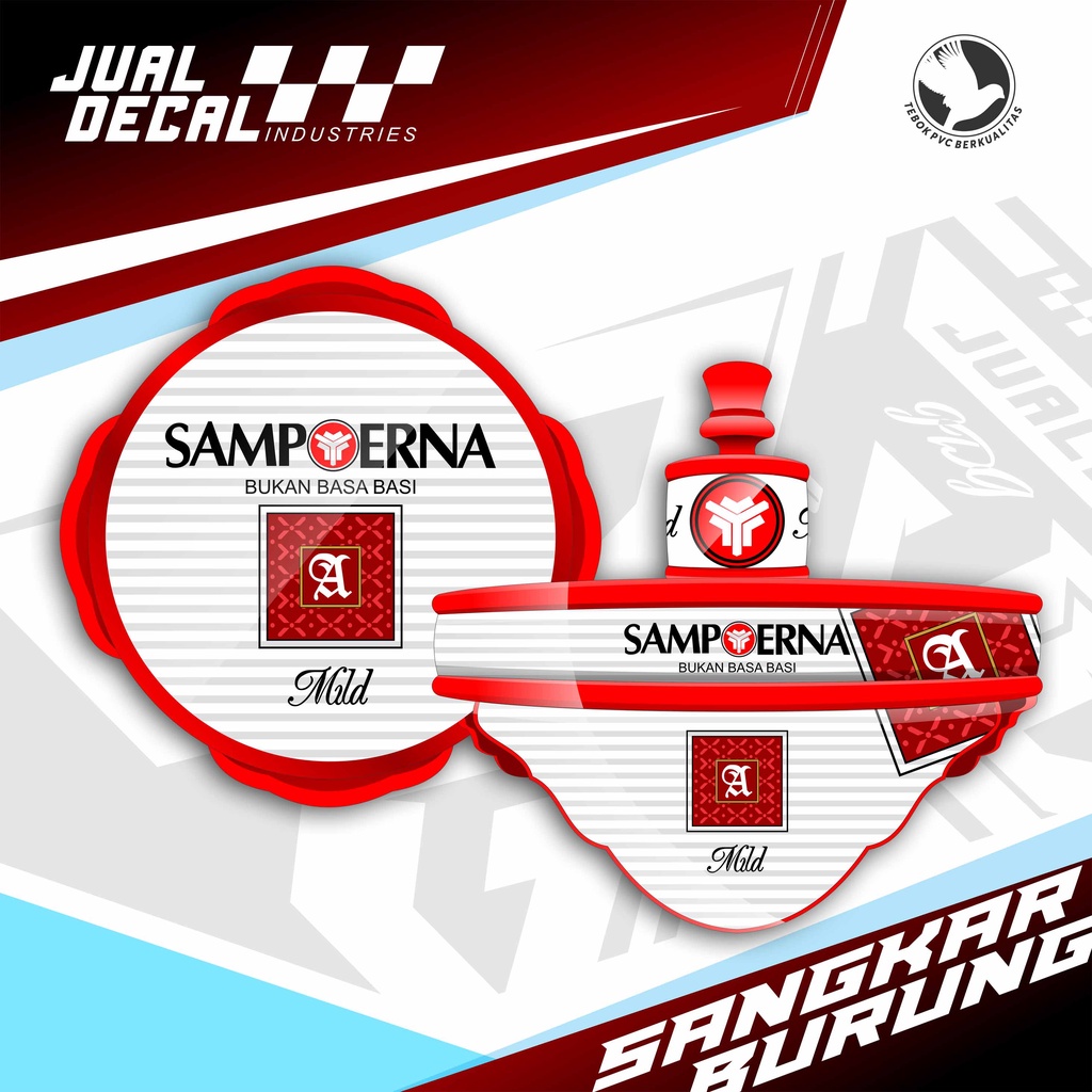 Jual Stiker Sangkar Burung Lovebird ROKOK SAMPOERNA Decal Tebok Love ...