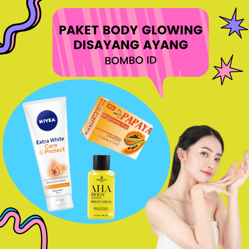 Jual Paket Body Glowing NIVEA Care and Protect AHA Booster Precious