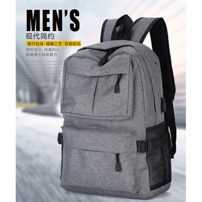 Jual Tas Ransel Backpack Dengan Usb Charger Port | Shopee Indonesia