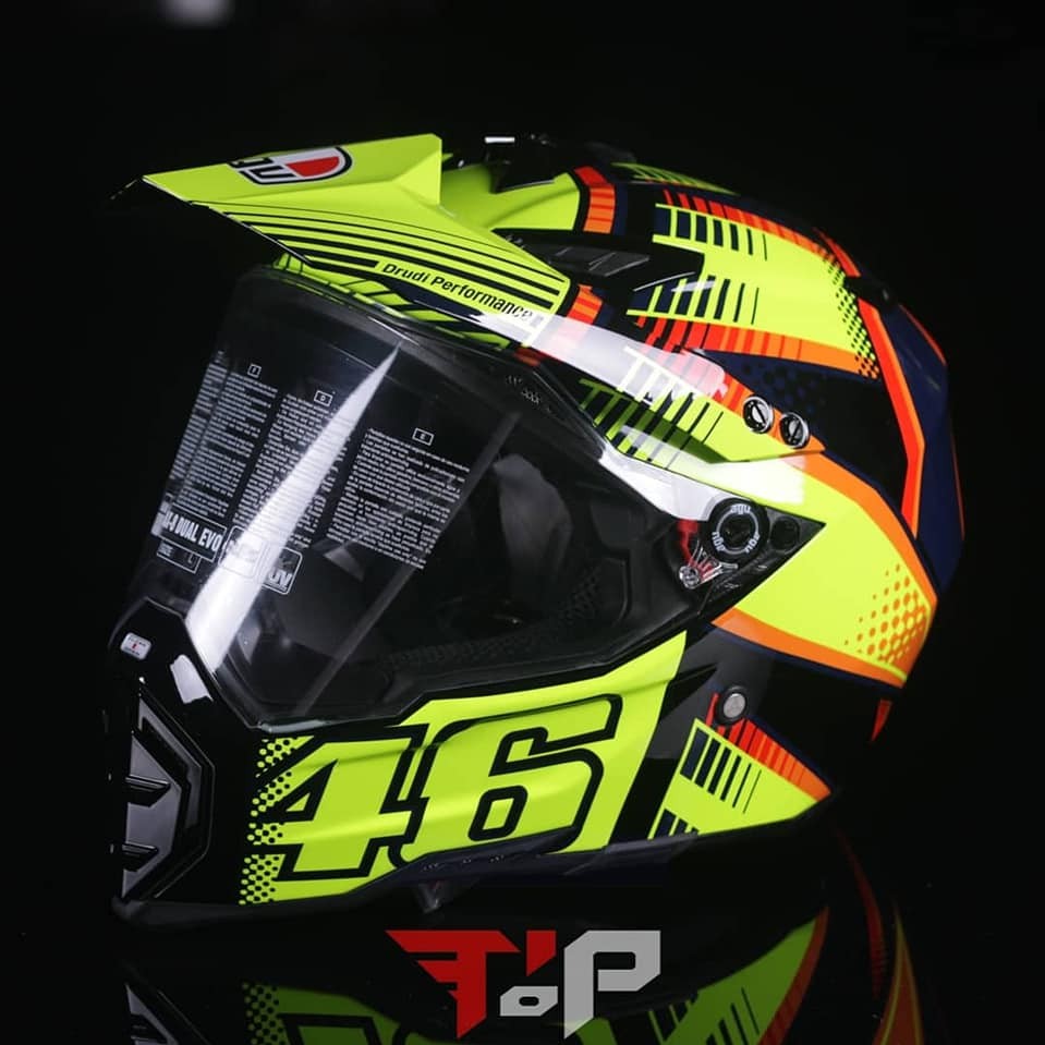 agv ax-8 dual evo rossi soleluna 2015 helmet Pista GP RR Valentino 2023 Motorcycle Hi-Viz MD : Automotive The lightweight construction and advanced ventilation system help reduce rider fatigue and maintain focus on the track. Jual AGV AX 8 DUAL