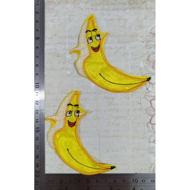 Jual Patch Pisang Kartun/ Aplikasi Jahit Pisang Kartun/Emblem Pisang ...