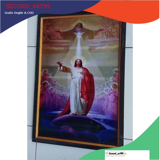 Jual Walldecor Lukisan Murah Poster Murah Hiasan Dinding Gambar Yesus Kristus All Angel Plus 8471