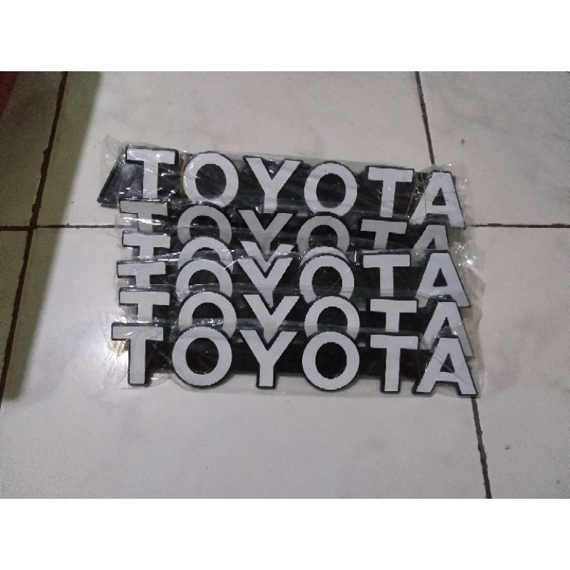 Jual Emblem Logo Stiker Tulisan Toyota Untuk Grill Depan Kijang Super