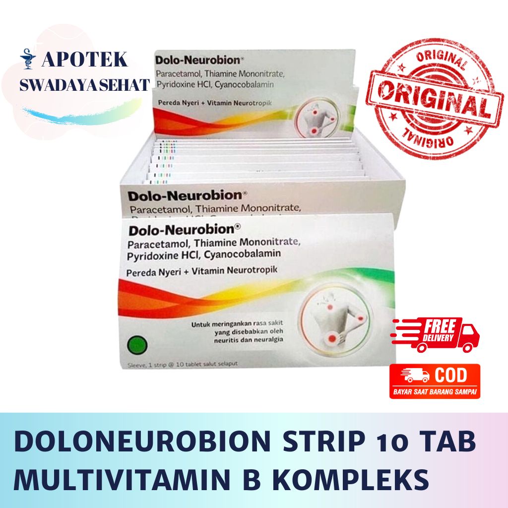 Jual DOLONEUROBION STRIP 10 TABLET - Multivitamin B1 B6 B12 Pegal ...