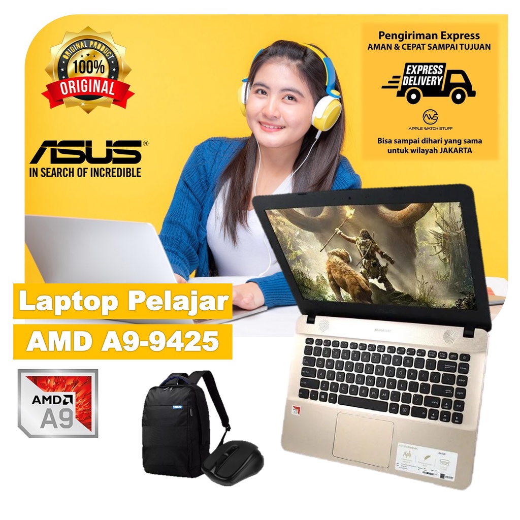 Jual Laptop Asus X441BA AMD A9-9425 Radeon Graphics R5 4GB/1TB 14 ...