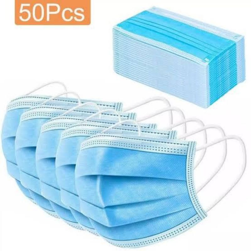 Jual Masker 3Ply earloop disposable mask isi 50pcs | Shopee Indonesia