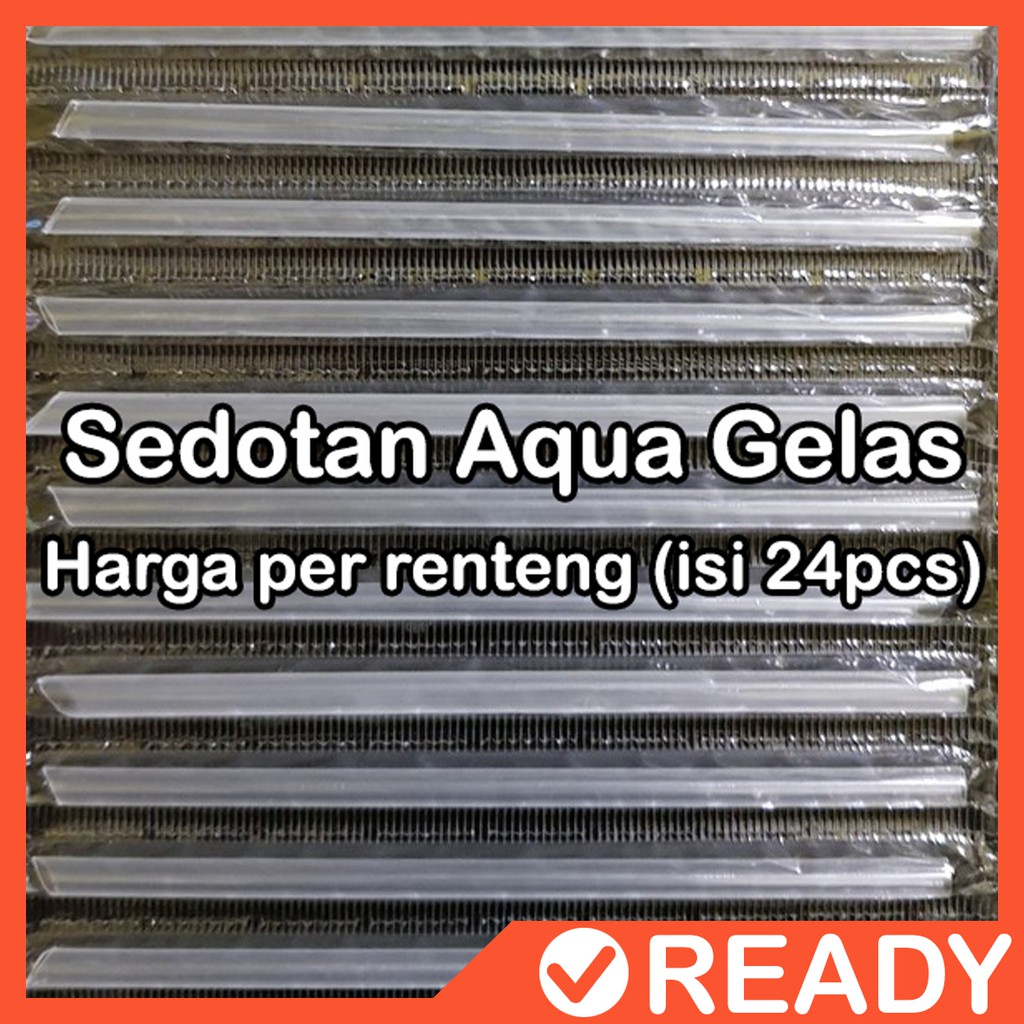 Jual Sedotan Plastik Renteng Putih Bening Renceng Aqua Gelas Kecil Mini ...
