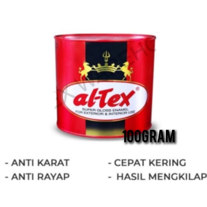 Jual Al Tex Cat Kayu Dan Besi Cat Synthetic Cat Minyak Kaleng Kecil 100gram Shopee Indonesia 3926