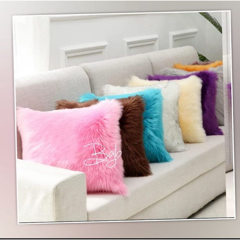 Jual BGB Bantal Sofa Bulu Rasfur bantal sofa Resleting Terbaik 40cm ...