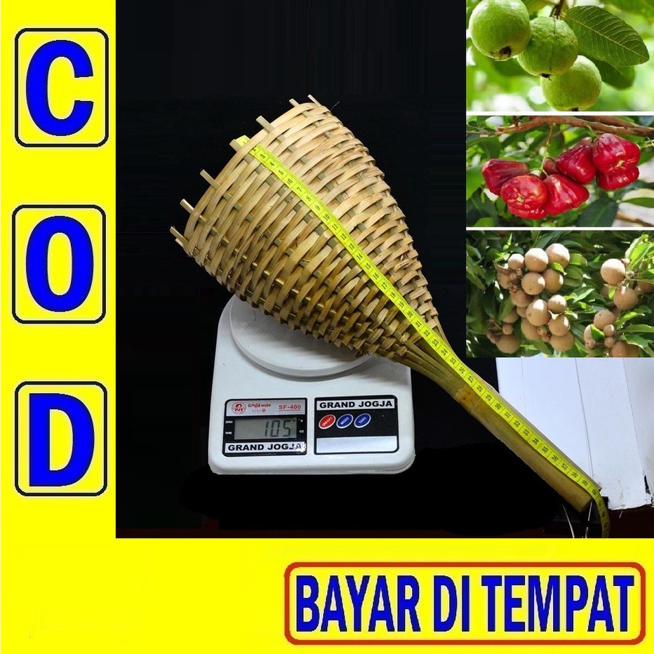 Jual Alat Petik Buah Anyam Bambu Anyam Gagang Keranjang Alat Bantu ...