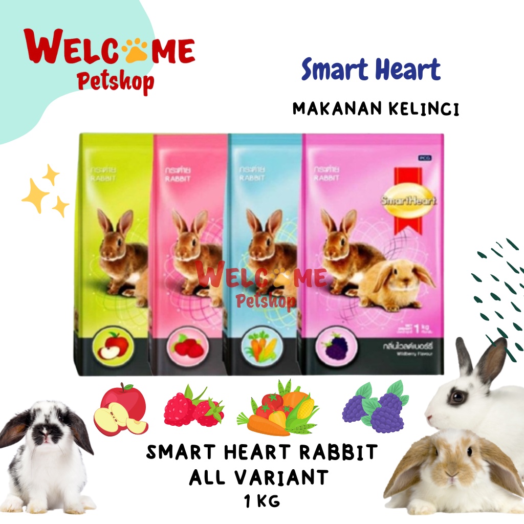 Jual Smart Heart 1kg Adult Makanan Kelinci Rabbit Pakan Buah Sayur ...