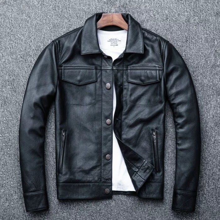 Jual jaket kulit pria kualitas lembut dan halus/ jaket kulit Levis