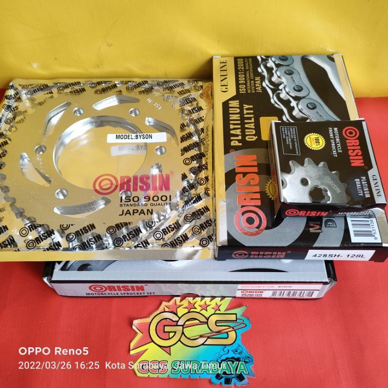 Jual gearset,gear set,gir paket Yamaha Byson,bison baja platinum